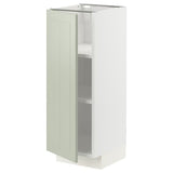 METOD base cabinet with shelves, white/Stensund light green, 30x37 cm