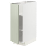 METOD base cabinet with shelves, white/Stensund light green, 30x60 cm
