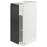 METOD base cabinet with shelves, white/Upplöv matt anthracite, 30x60 cm