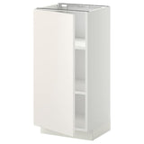 METOD base cabinet with shelves, white/Veddinge white, 40x37 cm