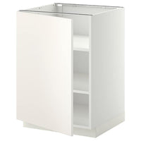 METOD - Base cabinet with shelves, white/Veddinge white, 60x60 cm - best price from Maltashopper.com 49469878