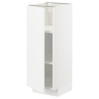 METOD base cabinet with shelves, white/Veddinge white, 30x37 cm