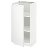 METOD base cabinet with shelves, white/Voxtorp matt white, 40x37 cm