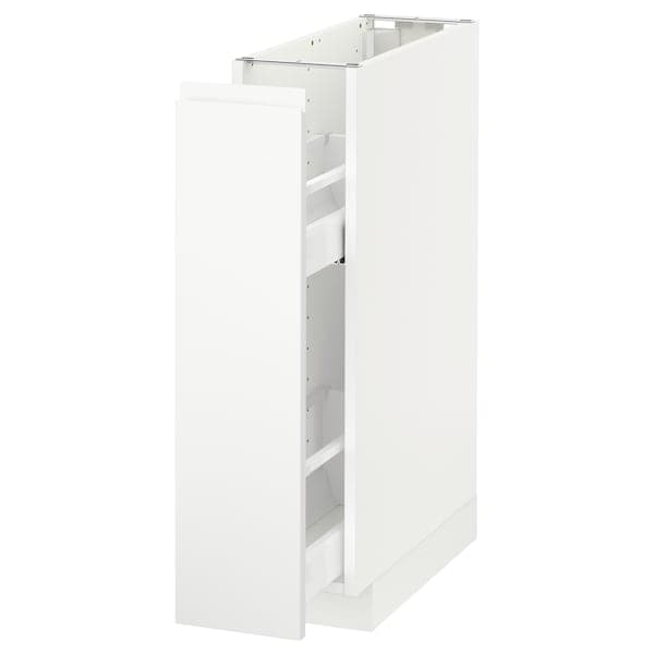 Ikea METOD - Base cabinet/pull-out int fittings, white/Voxtorp matt white, 20x60 cm