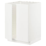 METOD base cabinet for sink + 2 doors, white/Veddinge white, 60x60 cm