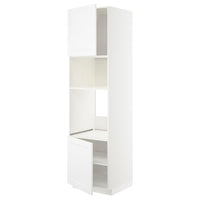 METOD high cabinet f built-in appliances, white/Axstad matt white, 60x60x220 cm