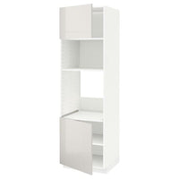 METOD high cabinet f built-in appliances, white/Ringhult light grey, 60x60x200 cm