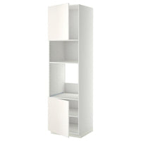 METOD high cabinet f built-in appliances, white/Veddinge white, 60x60x220 cm