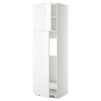 METOD high cabinet for fridge w 2 doors, white/Ringhult white, 60x60x200 cm