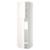 METOD high cabinet for fridge w 2 doors, white/Veddinge white, 60x60x220 cm