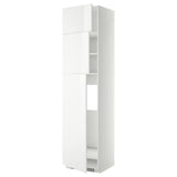 METOD high cab for fridge with 3 doors, white/Ringhult white, 60x60x240 cm
