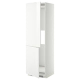 METOD hi cab f fridge or freezer w 2 drs, white/Ringhult white, 60x60x200 cm