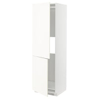 METOD - Hi cab f fridge or freezer w 2 drs, white/Vallstena white, 60x60x200 cm - best price from Maltashopper.com 69507346