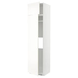 METOD hi cab f fridge or freezer w 2 drs, white/Vallstena white, 60x60x240 cm
