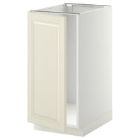 METOD base cab f sink/waste sorting, white/Bodbyn off-white, 40x60 cm
