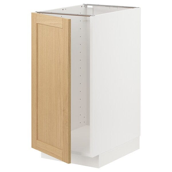 Ikea METOD - Base cab f sink/waste sorting, white/Forsbacka oak, 40x60 cm