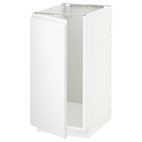 METOD base cab f sink/waste sorting, white/Voxtorp matt white, 40x60 cm