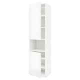 METOD high cab f micro w 2 doors/shelves, white/Ringhult white, 60x60x240 cm