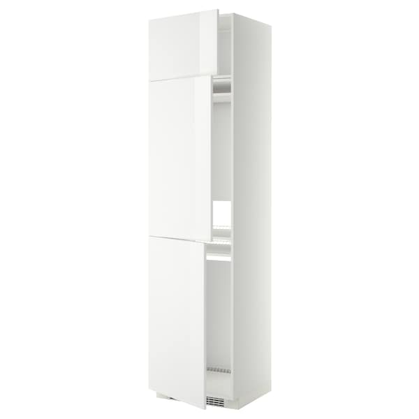 Ikea METOD - High cab f fridge/freezer w 3 doors, white/Ringhult white, 60x60x240 cm