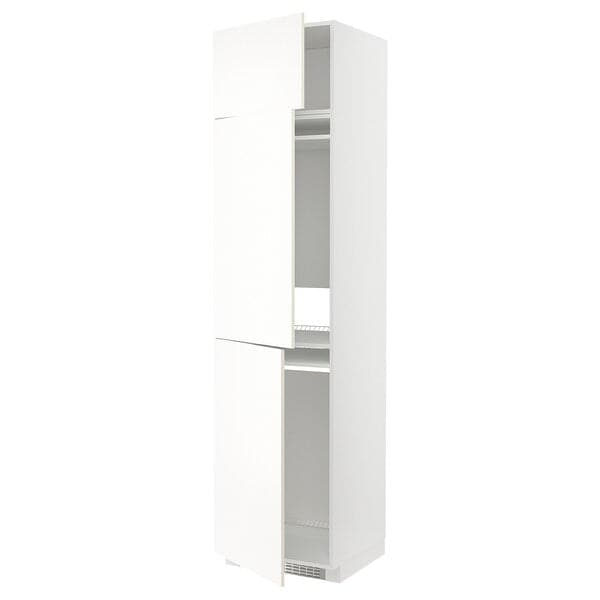 Ikea METOD - High cab f fridge/freezer w 3 doors, white/Vallstena white, 60x60x240 cm