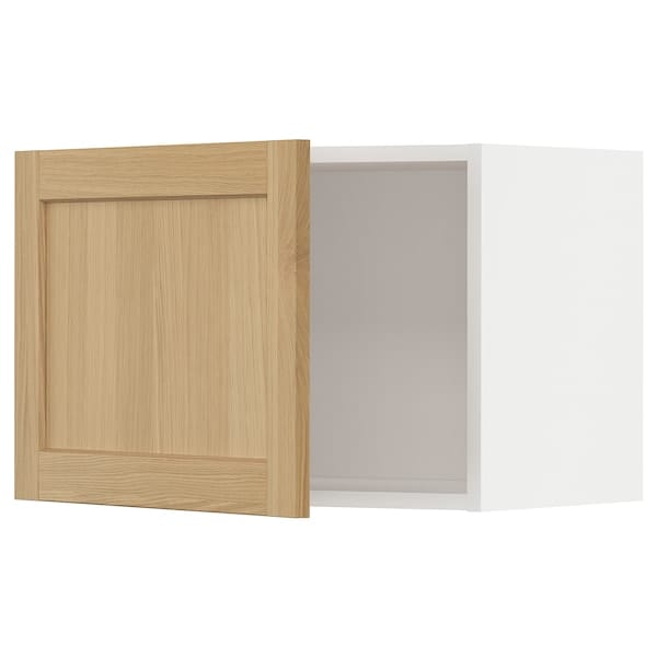 Ikea METOD - Wall cabinet, white/Forsbacka oak, 60x40 cm