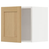 METOD wall cabinet, white/Forsbacka oak, 40x40 cm