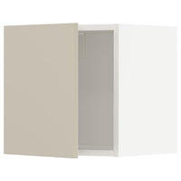 METOD wall cabinet, white/Havstorp beige, 40x40 cm