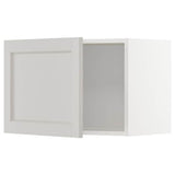 METOD wall cabinet, white/Lerhyttan light grey, 60x40 cm