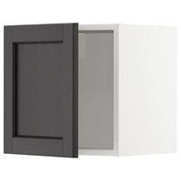 METOD wall cabinet, white/Lerhyttan black stained, 40x40 cm