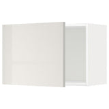 METOD wall cabinet, white/Ringhult light grey, 60x40 cm