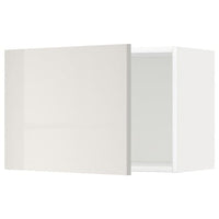 METOD wall cabinet, white/Ringhult light grey, 60x40 cm