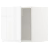 METOD wall cabinet, white/Voxtorp high-gloss/white, 40x40 cm