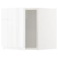 METOD wall cabinet, white/Voxtorp high-gloss/white, 40x40 cm
