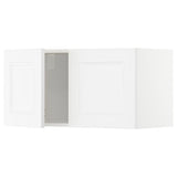 METOD wall cabinet with 2 doors, white/Axstad matt white, 80x40 cm