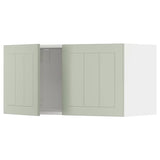 METOD wall cabinet with 2 doors, white/Stensund light green, 80x40 cm