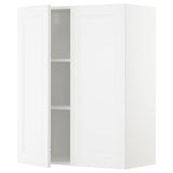 METOD wall cabinet with shelves/2 doors, white/Axstad matt white, 80x100 cm