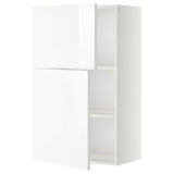 METOD wall cabinet with shelves/2 doors, white/Ringhult white, 60x100 cm