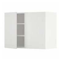 METOD wall cabinet with shelves/2 doors, white/Stensund white, 80x60 cm