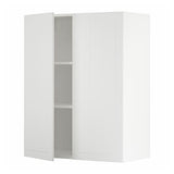 METOD wall cabinet with shelves/2 doors, white/Stensund white, 80x100 cm