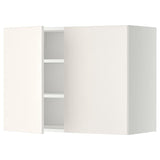 METOD wall cabinet with shelves/2 doors, white/Veddinge white, 80x60 cm