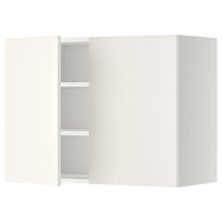METOD wall cabinet with shelves/2 doors, white/Veddinge white, 80x60 cm