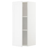 METOD wall cabinet with shelves, white/Axstad matt white, 40x100 cm
