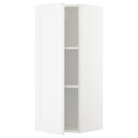 METOD wall cabinet with shelves, white/Axstad matt white, 40x100 cm