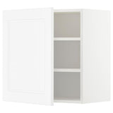 METOD wall cabinet with shelves, white/Axstad matt white, 60x60 cm