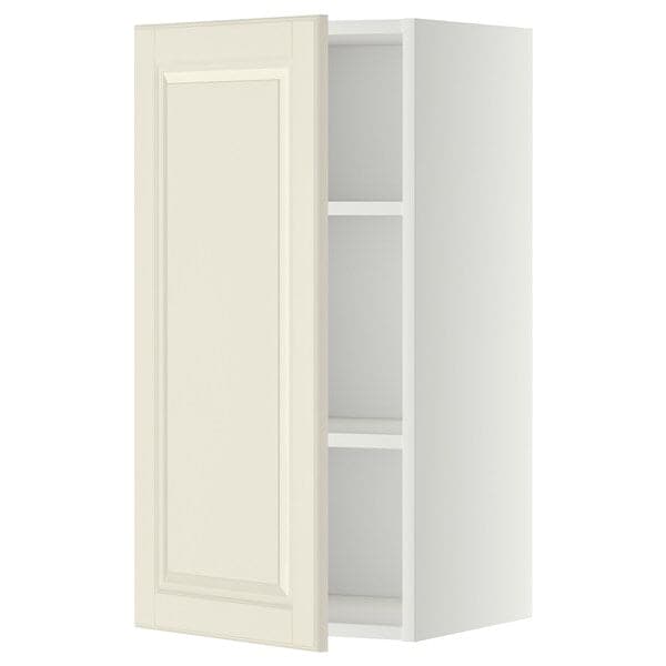 Ikea METOD - Wall cabinet with shelves, white/Bodbyn off-white, 40x80 cm