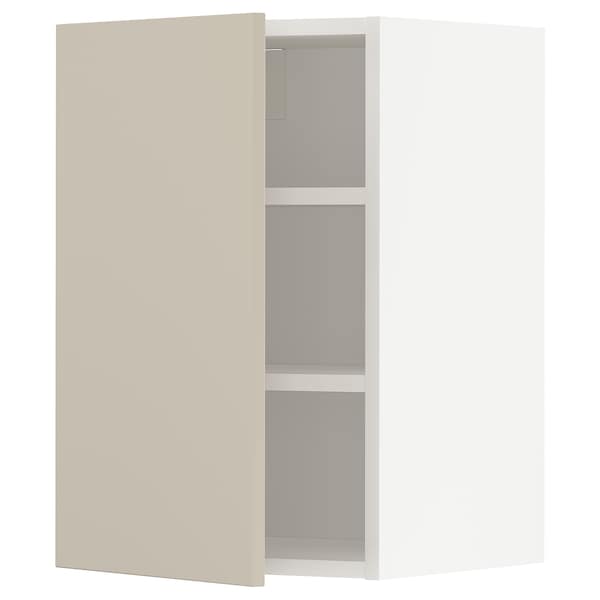 Ikea METOD - Wall cabinet with shelves, white/Havstorp beige, 40x60 cm