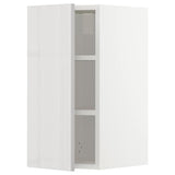 METOD wall cabinet with shelves, white/Ringhult light grey, 30x60 cm