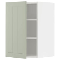 METOD wall cabinet with shelves, white/Stensund light green, 40x60 cm