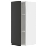 METOD wall cabinet with shelves, white/Upplöv matt anthracite, 30x80 cm