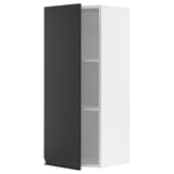 METOD wall cabinet with shelves, white/Upplöv matt anthracite, 40x100 cm